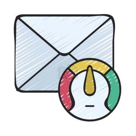 Ilustración de Icono de rendimiento de correo electrónico, ilustración vectorial - Imagen libre de derechos