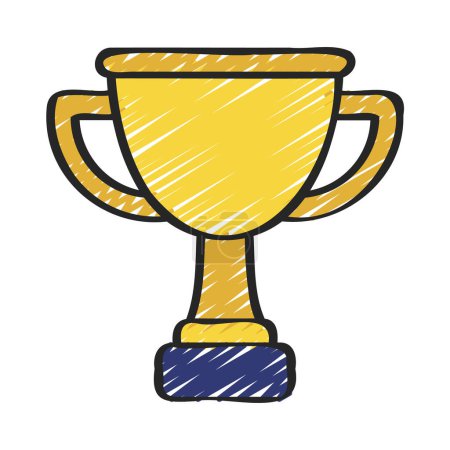 Illustration for Trophy cup award isolated icon vector illustration design - Royalty Free Image