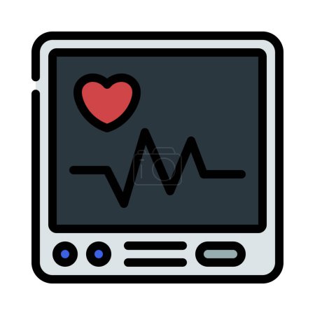 Ilustración de Cardiograma vector icono web - Imagen libre de derechos
