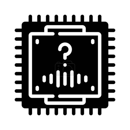 Ilustración de Icono de CPU de tecnología de voz, icono de procesador de voz, ilustración vectorial - Imagen libre de derechos