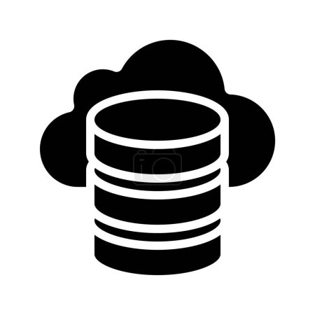Illustration for Cloud Database Icon, Vector Illustration - Royalty Free Image