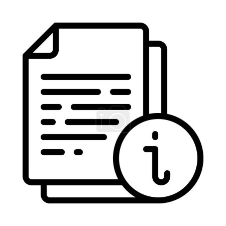 Illustration for Document Info icon, vector illustration - Royalty Free Image
