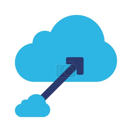 Cloud Scalability Icon, Vector Illustration