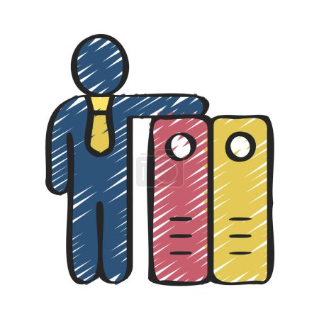 Ilustración de Proporcionar icono de carpeta de archivo, ilustración de vectores - Imagen libre de derechos
