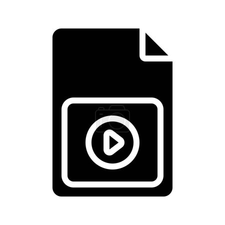 Ilustración de Icono de archivo de vídeo, ilustración vectorial - Imagen libre de derechos