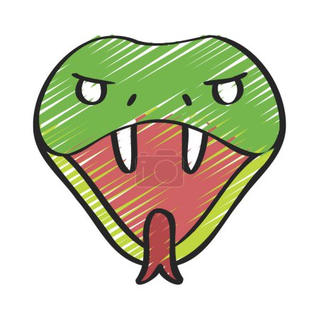 Ilustración de Serpiente icono web vector ilustración - Imagen libre de derechos