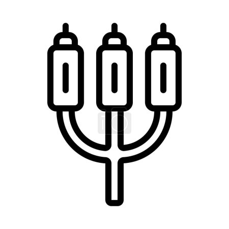 Illustration for AV Cables web icon vector illustration - Royalty Free Image