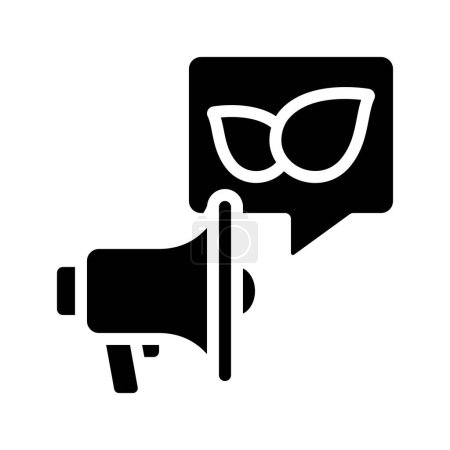 Illustration for Megaphone Eco Message icon, vector illustration - Royalty Free Image