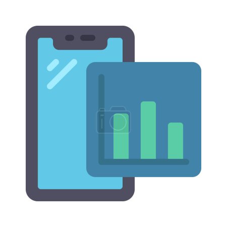 business bar Chart data icon, vector illustration