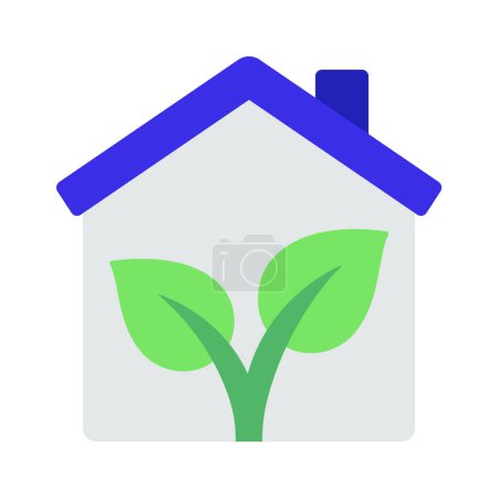 Illustration for House With Plants icon, vector illustration - Royalty Free Image