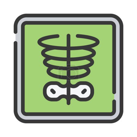 Illustration for X Ray web icon vector illustration - Royalty Free Image