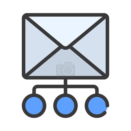 Ilustración de Icono de red de correo electrónico, ilustración vectorial - Imagen libre de derechos