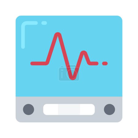 Illustration for Heart beat icon, simple style icon vector illustration. Heart Rate - Royalty Free Image