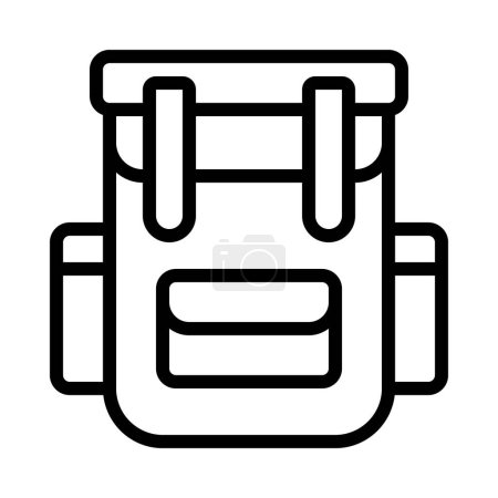 Illustration for Traveller Backpack web icon vector illustration - Royalty Free Image
