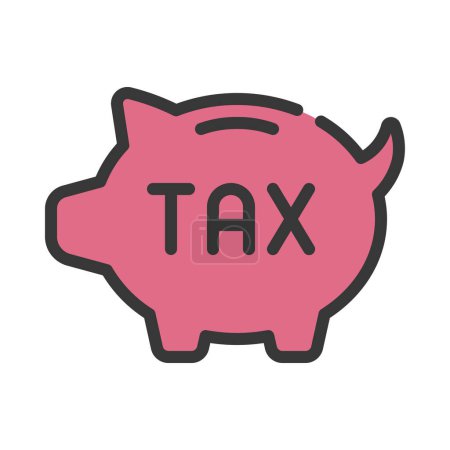 Ilustración de Icono de ahorro de impuestos ilustración vectorial - Imagen libre de derechos