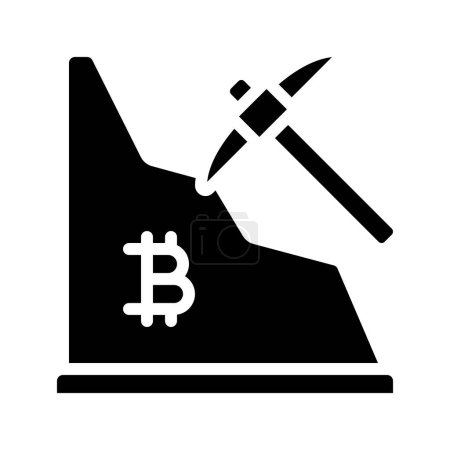 Ilustración de Bitcoin minería icono vector ilustración diseño - Imagen libre de derechos