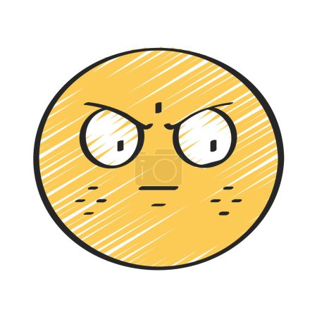 Illustration for Annoyed And Embarrassed web icon vector illustration - Royalty Free Image