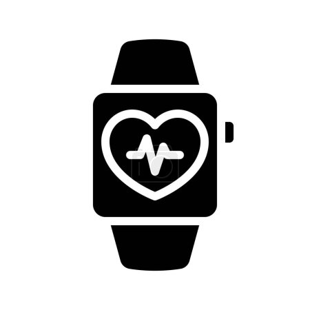 Illustration for Fitness Smart Watch icon illustration background - Royalty Free Image