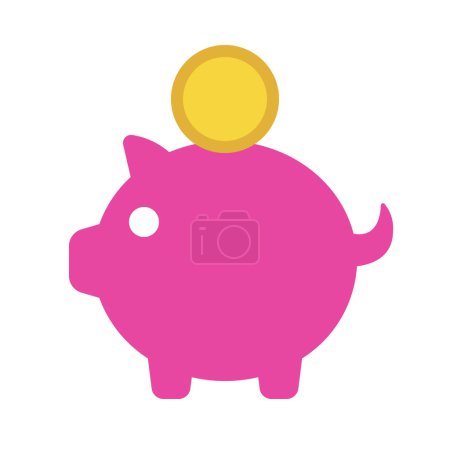 Illustration for Piggy Bank Savings icon vector illustration - Royalty Free Image