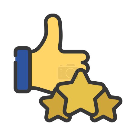 Illustration for Thumbs Up Review  icon, vector illustration - Royalty Free Image