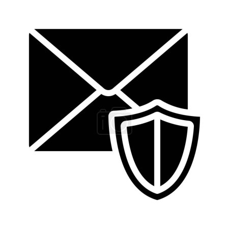 Ilustración de Icono de correo electrónico protegido, ilustración vectorial - Imagen libre de derechos