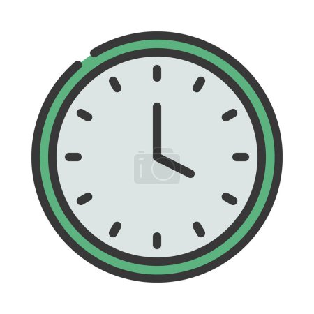 Téléchargez les illustrations : Horloge icône isolée conception vectorielle - en licence libre de droit
