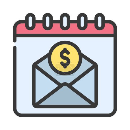 Illustration for Paycheque Date icon, vector illustration - Royalty Free Image