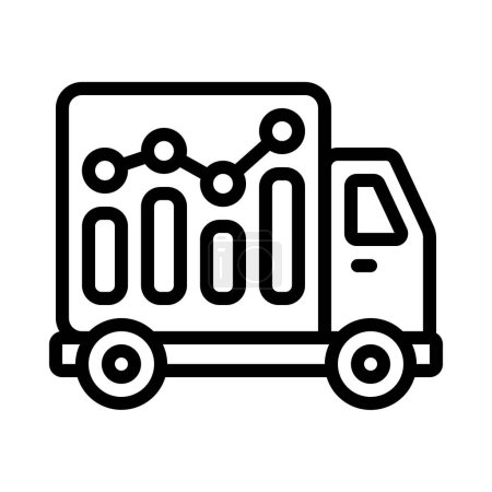 Illustration for Logistics Data icon, vector illustration - Royalty Free Image