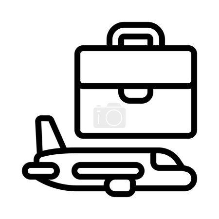 Téléchargez les illustrations : Illustration vectorielle d'icône de voyage d'affaires - en licence libre de droit