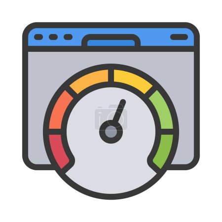 Illustration for Website Performance  web icon vector illustration - Royalty Free Image