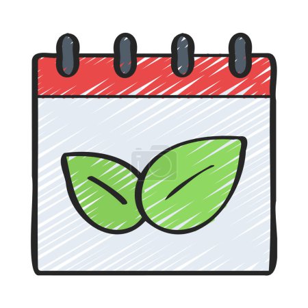 Illustration for Plant Day Calendar icon, vector illustration - Royalty Free Image