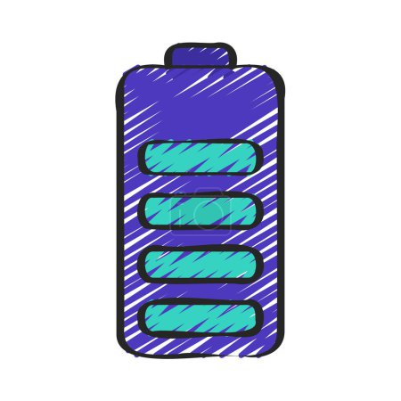 Ilustración de Battery icon, vector illustration simple design - Imagen libre de derechos