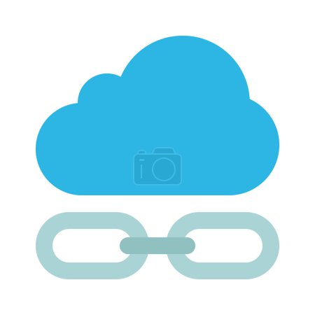 Ilustración de Icono de enlace de nube, ilustración vectorial - Imagen libre de derechos