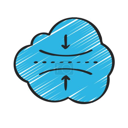 Illustration for Cloud Elasticity Icon, Vector Illustration - Royalty Free Image