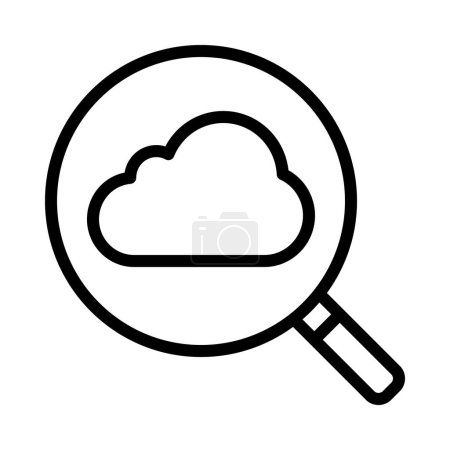 Illustration for Cloud Audit Icon, Vector Illustration - Royalty Free Image
