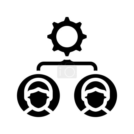 Mitarbeitermanagement-Symbol, Vektorillustration.     