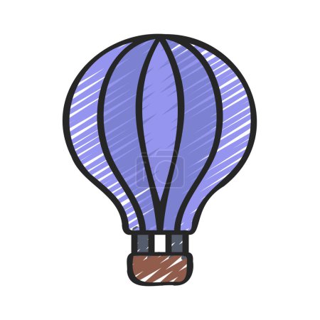Illustration for Hot air balloon  icon, vector illustration - Royalty Free Image