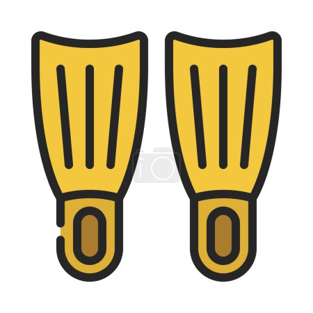 Illustration for Diving Flippers icon vector illustration - Royalty Free Image
