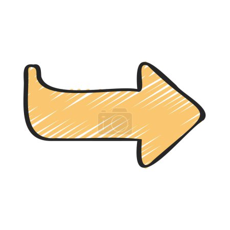 Illustration for Right Arrow Small Curve web icon vector illustration - Royalty Free Image