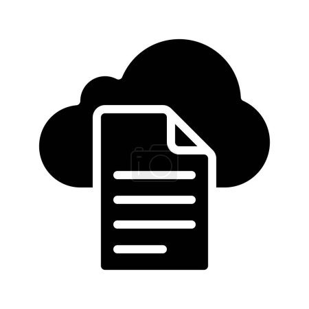 Téléchargez les illustrations : Icône Document Cloud, Illustration vectorielle - en licence libre de droit
