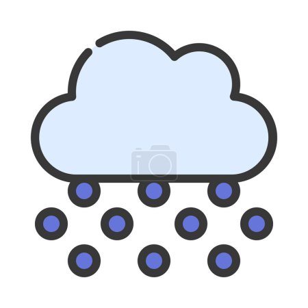 Illustration for Snowfall Cloud Icon, Vector Illustration - Royalty Free Image