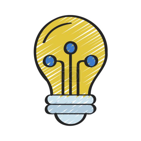 Illustration for Light bulb  icon vector illustration - Royalty Free Image
