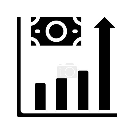 Illustration for Business growth chart icon outline vector. business growth. data analysis - Royalty Free Image