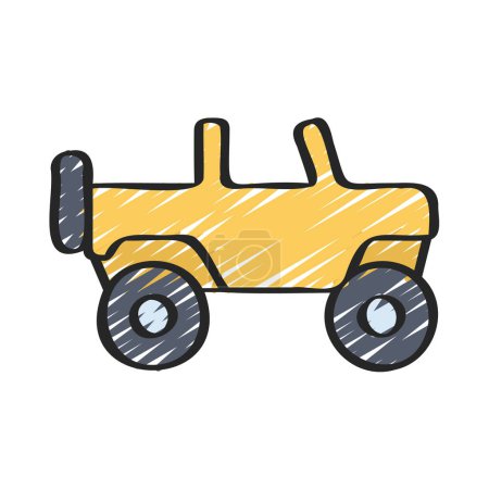 icono de jeep, ilustración vectorial diseño simple