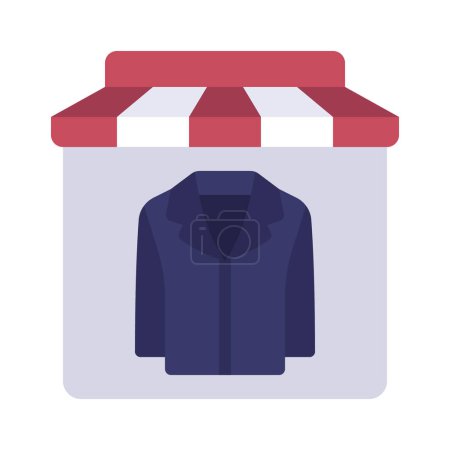 Illustration for Suit shop flat icon, vector illustration - Royalty Free Image