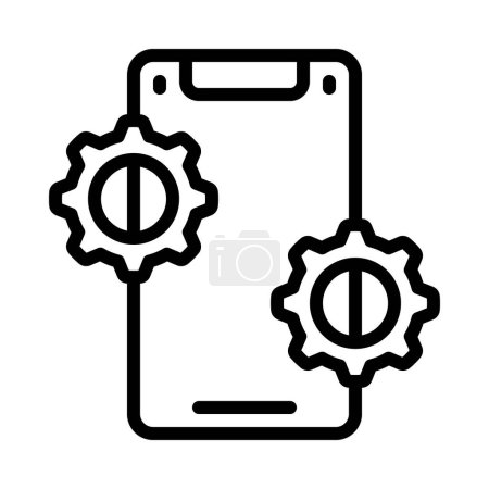Ilustración de Icono de optimización de aplicaciones móviles, ilustración de vectores - Imagen libre de derechos