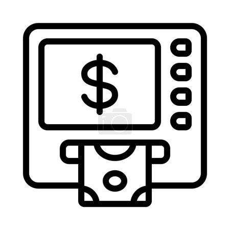 Ilustración de ATM icono web vector ilustración - Imagen libre de derechos