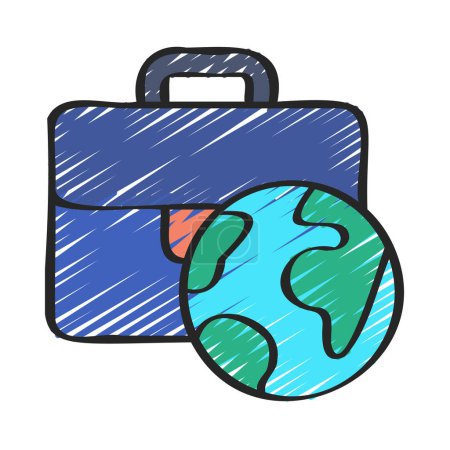 Ilustración de Negocio global icono web vector ilustración - Imagen libre de derechos