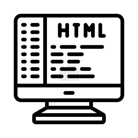 Téléchargez les illustrations : Fichier HTML, technologie concept vectoriel illustration fond design - en licence libre de droit