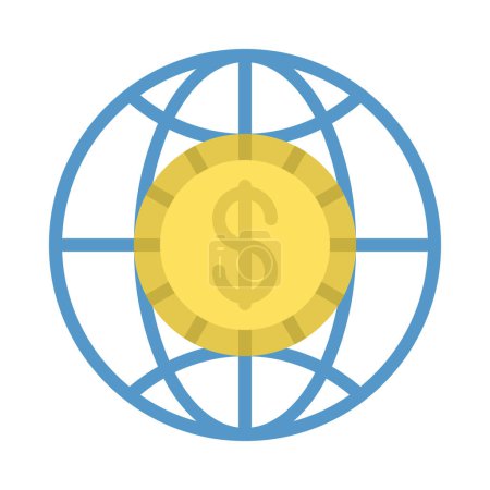 Téléchargez les illustrations : Internet Money illustration vectorielle de l'icône web - en licence libre de droit